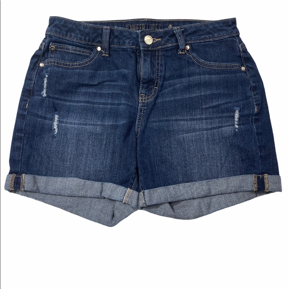 Jennifer Lopez Cuffed Boyfriend Shorts